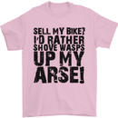 Cycling Biker Sell My Bike? Cyclist Bicycle Mens T-Shirt Cotton Gildan Light Pink