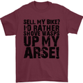 Cycling Biker Sell My Bike? Cyclist Bicycle Mens T-Shirt Cotton Gildan Maroon