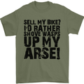Cycling Biker Sell My Bike? Cyclist Bicycle Mens T-Shirt Cotton Gildan Military Green