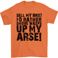 Cycling Biker Sell My Bike? Cyclist Bicycle Mens T-Shirt Cotton Gildan Orange