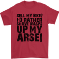 Cycling Biker Sell My Bike? Cyclist Bicycle Mens T-Shirt Cotton Gildan Red