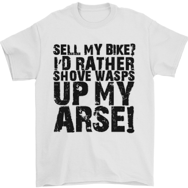Cycling Biker Sell My Bike? Cyclist Bicycle Mens T-Shirt Cotton Gildan White