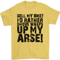 Cycling Biker Sell My Bike? Cyclist Bicycle Mens T-Shirt Cotton Gildan Yellow
