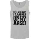 Cycling Biker Sell My Bike? Cyclist Bicycle Mens Vest Tank Top Sports Grey