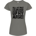Cycling Biker Sell My Bike? Cyclist Bicycle Womens Petite Cut T-Shirt Charcoal