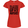 Cycling Biker Sell My Bike? Cyclist Bicycle Womens Petite Cut T-Shirt Red