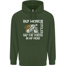 Cycling Buy More Bicycles Funny Cyclist Childrens Kids Hoodie Forest Green
