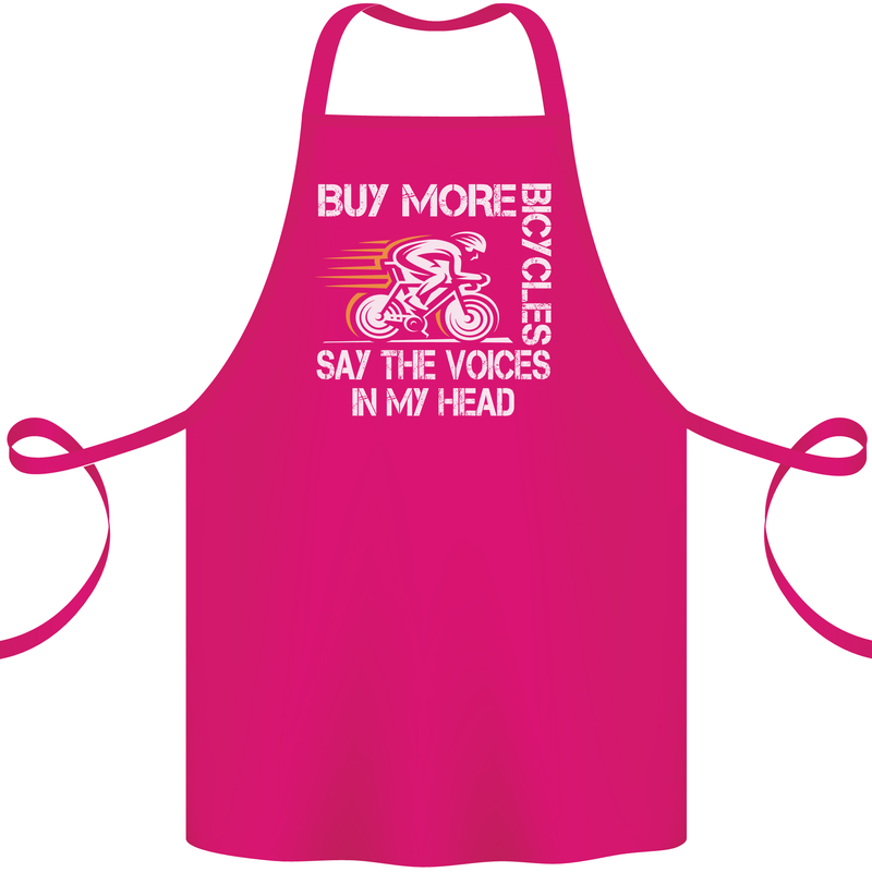 Cycling Buy More Bicycles Funny Cyclist Cotton Apron 100% Organic Pink