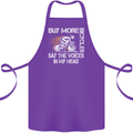 Cycling Buy More Bicycles Funny Cyclist Cotton Apron 100% Organic Purple