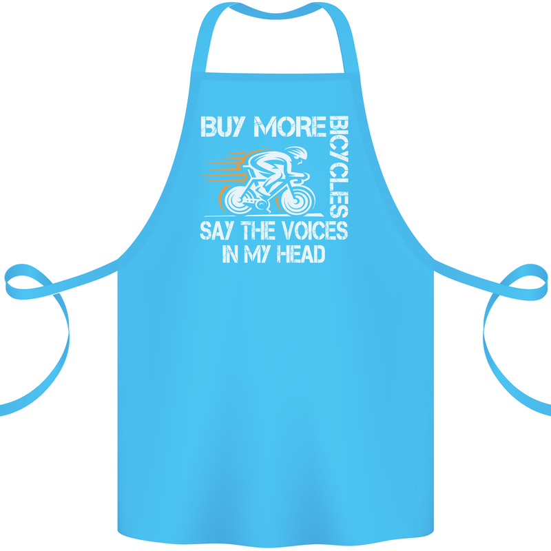 Cycling Buy More Bicycles Funny Cyclist Cotton Apron 100% Organic Turquoise