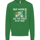 Cycling Buy More Bicycles Funny Cyclist Kids Sweatshirt Jumper Irish Green