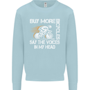 Cycling Buy More Bicycles Funny Cyclist Kids Sweatshirt Jumper Light Blue