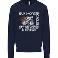 Cycling Buy More Bicycles Funny Cyclist Kids Sweatshirt Jumper Navy Blue