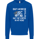 Cycling Buy More Bicycles Funny Cyclist Kids Sweatshirt Jumper Royal Blue