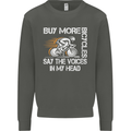 Cycling Buy More Bicycles Funny Cyclist Kids Sweatshirt Jumper Storm Grey