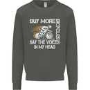 Cycling Buy More Bicycles Funny Cyclist Kids Sweatshirt Jumper Storm Grey