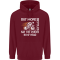 Cycling Buy More Bicycles Funny Cyclist Mens 80% Cotton Hoodie Maroon