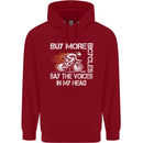 Cycling Buy More Bicycles Funny Cyclist Mens 80% Cotton Hoodie Red