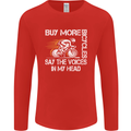 Cycling Buy More Bicycles Funny Cyclist Mens Long Sleeve T-Shirt Red