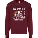 Cycling Buy More Bicycles Funny Cyclist Mens Sweatshirt Jumper Maroon