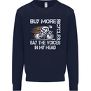Cycling Buy More Bicycles Funny Cyclist Mens Sweatshirt Jumper Navy Blue