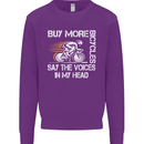 Cycling Buy More Bicycles Funny Cyclist Mens Sweatshirt Jumper Purple