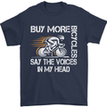 Cycling Buy More Bicycles Funny Cyclist Mens T-Shirt Cotton Gildan Navy Blue