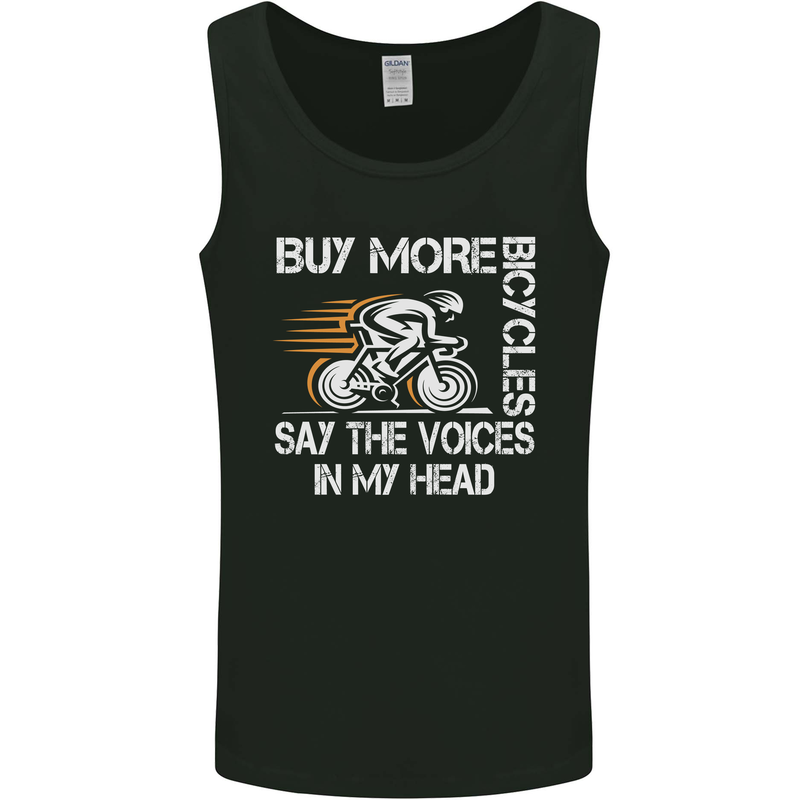 Cycling Buy More Bicycles Funny Cyclist Mens Vest Tank Top Black
