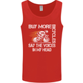 Cycling Buy More Bicycles Funny Cyclist Mens Vest Tank Top Red