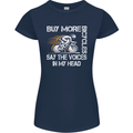 Cycling Buy More Bicycles Funny Cyclist Womens Petite Cut T-Shirt Navy Blue