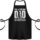 Cycling Dad Like a Normal Dad Father's Day Cotton Apron 100% Organic Black