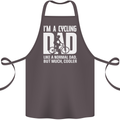 Cycling Dad Like a Normal Dad Father's Day Cotton Apron 100% Organic Dark Grey