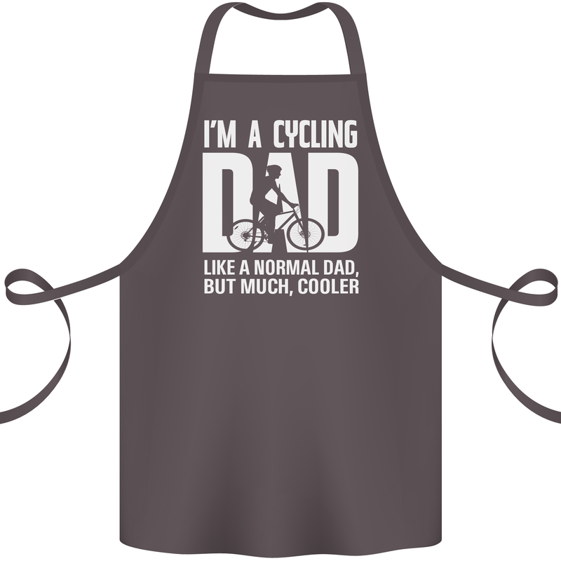 Cycling Dad Like a Normal Dad Father's Day Cotton Apron 100% Organic Dark Grey