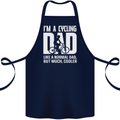 Cycling Dad Like a Normal Dad Father's Day Cotton Apron 100% Organic Navy Blue