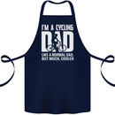 Cycling Dad Like a Normal Dad Father's Day Cotton Apron 100% Organic Navy Blue
