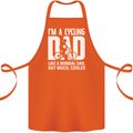 Cycling Dad Like a Normal Dad Father's Day Cotton Apron 100% Organic Orange
