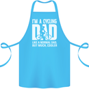 Cycling Dad Like a Normal Dad Father's Day Cotton Apron 100% Organic Turquoise