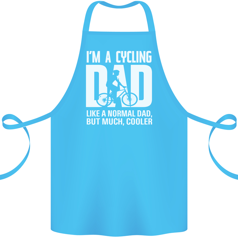 Cycling Dad Like a Normal Dad Father's Day Cotton Apron 100% Organic Turquoise