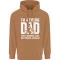 Cycling Dad Like a Normal Dad Father's Day Mens 80% Cotton Hoodie Caramel Latte
