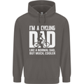 Cycling Dad Like a Normal Dad Father's Day Mens 80% Cotton Hoodie Charcoal