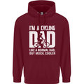 Cycling Dad Like a Normal Dad Father's Day Mens 80% Cotton Hoodie Maroon