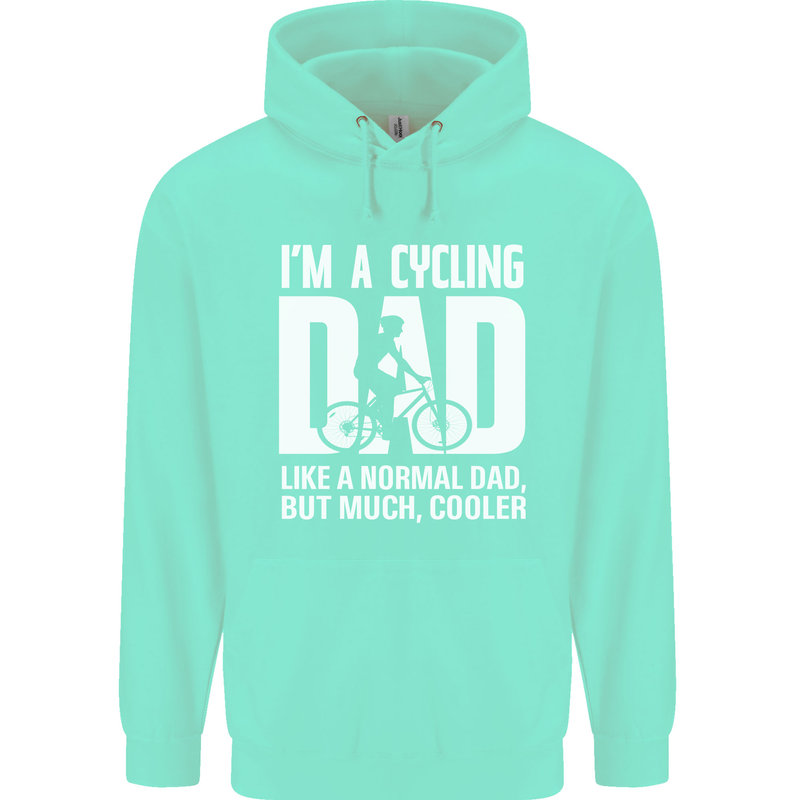 Cycling Dad Like a Normal Dad Father's Day Mens 80% Cotton Hoodie Peppermint