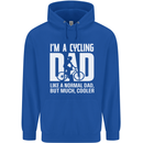Cycling Dad Like a Normal Dad Father's Day Mens 80% Cotton Hoodie Royal Blue