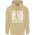 Cycling Dad Like a Normal Dad Father's Day Mens 80% Cotton Hoodie Sand