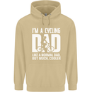 Cycling Dad Like a Normal Dad Father's Day Mens 80% Cotton Hoodie Sand