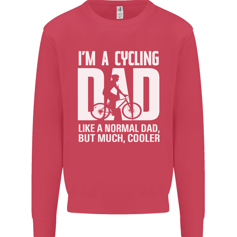 Cycling Dad Like a Normal Dad Father's Day Mens Sweatshirt Jumper Heliconia
