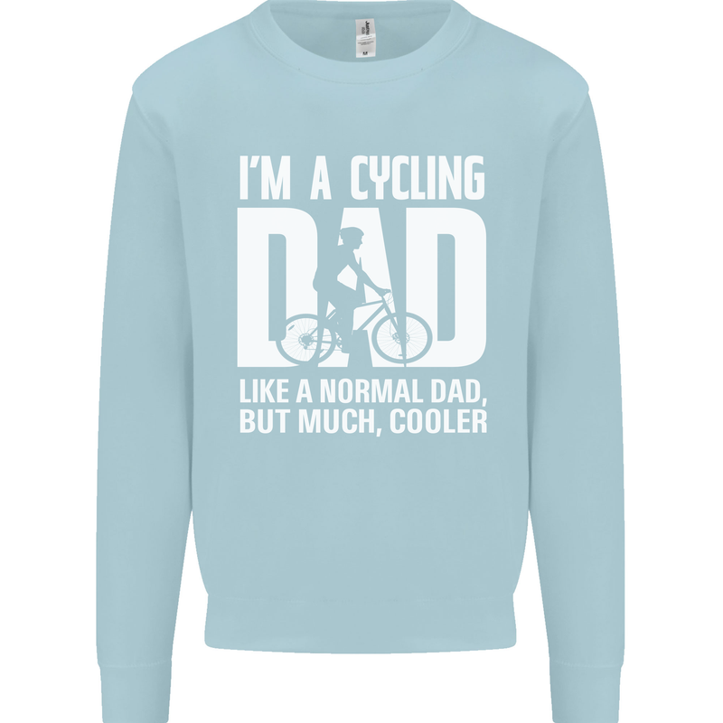 Cycling Dad Like a Normal Dad Father's Day Mens Sweatshirt Jumper Light Blue