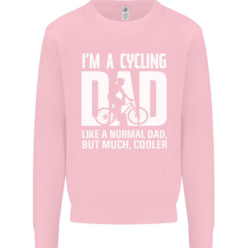 Cycling Dad Like a Normal Dad Father's Day Mens Sweatshirt Jumper Light Pink