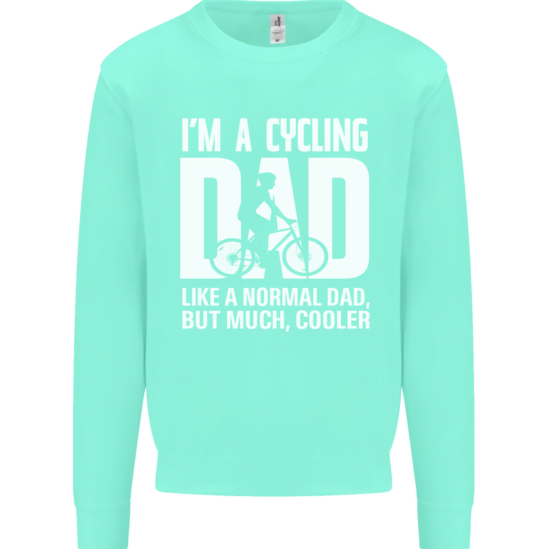 Cycling Dad Like a Normal Dad Father's Day Mens Sweatshirt Jumper Peppermint