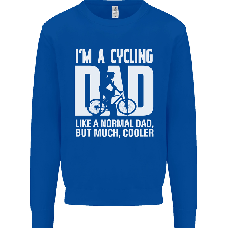 Cycling Dad Like a Normal Dad Father's Day Mens Sweatshirt Jumper Royal Blue